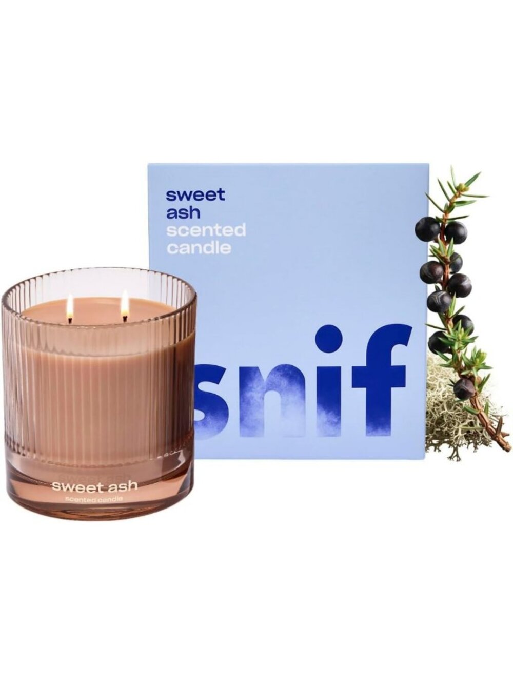 Earthy Sweet Scented Candle, 50+ Hours Burn, Vegan Soy Wax, Non-Toxic, 8.5 oz